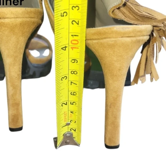 Rare Donald Pliner Lisa Signature Inux Boho Bohemian Native Fringe Stiletto 8 - Picture 12 of 14